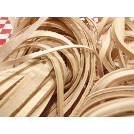 The Best Leathers 2 lbs. (32 ounces) bundle of assorted vegetable tanned cowhide leather strips