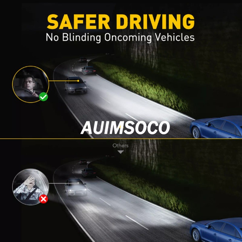 AUIMSOCO D3S D3R LED Headlight Bulbs 120W 6000K Super White