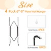 Plate Hangers for Wall for 6-8 inch, 4 Pack, Black
