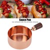 Sauce Pan Wooden Handle Rose Gold Stainless Steel Sauce Pot