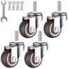 4-Pack 1.5 Inch Small Tiny Shopping Cart Wheel Swivel Caster
