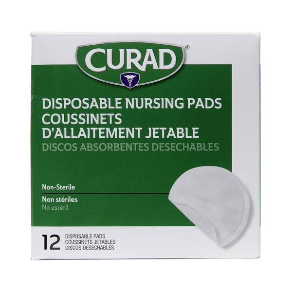 Curad Disposable Nursing Pads for Breastfeeding, Adhesive Strip (Case of