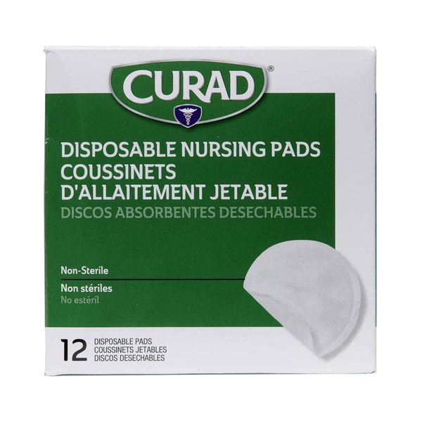 Curad Disposable Nursing Pads for Breastfeeding, Adhesive Strip (Case of 288)