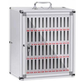 YINXSLO Cell Phone Lock Box Classroom Aluminum Alloy Cell Phone Locker Wall Mounted Phone Lock Box Suitable for Classroom, Meeting Room, Gym, Factory (48 Slots)