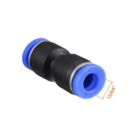 TOP-VIGOR 5Pcs Push to Connect Pneumatic Quick Fittings, 6mm to 6mm Tube OD Plastic Release Connect Air Line Hose Pipe Fitting, 2-Way Straight Pneumatic Connector