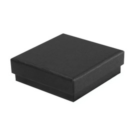 12 Eco-friendly Square Jewellery Gift Boxes, 55 x 55 x 18mm, Black | Suitable for Studs, Earrings, Charms & Rings | 2-Piece Design, Recyclable, Certified Paper | FSC Mix 70%, INT-COC-807273-EV