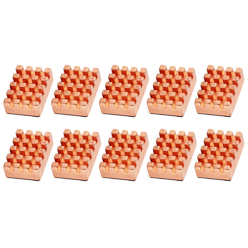 10pcs P15x5x10 Brass Heatsink with Thermal Adhesive Tape CPU Heat