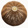 Osasy Bowl Rattan Table lampshade,Woven Wicker Lamp Shade, Natural, Bowl