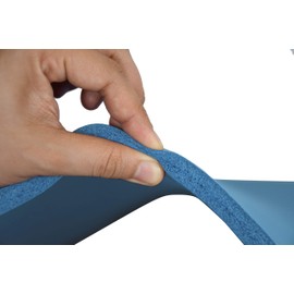 Extra Thick Yoga Mat | Non Slip Backing | 0.4 Inch Thick Foam | Includes Adjustable Carrying Straps | Perfect for at Home or on the go workouts | Blue