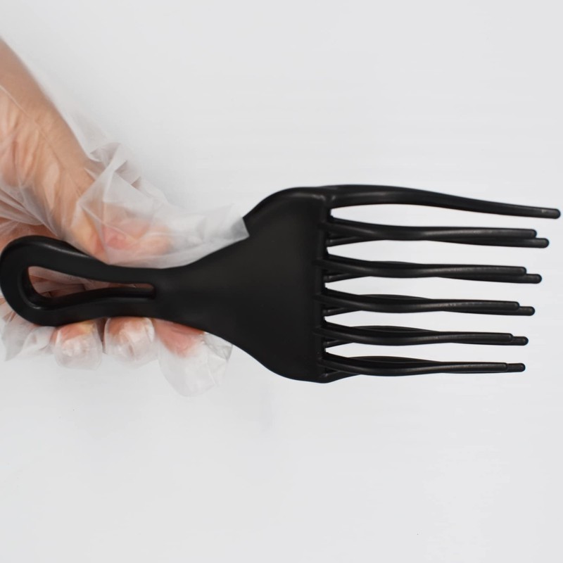 Professional Insert Afro Pick Comb, Wide Tooth Detangling Hair Fork
