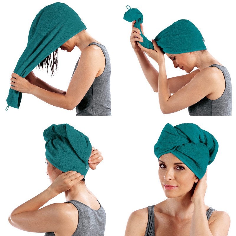 Erwin Müller Turban Microfibre Petrol 28 x 70 cm Pack