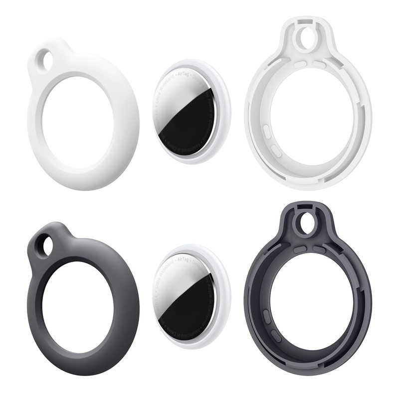 TRkin AirTag Case, Key Chain, 2 Pack Waterproof Case, Wear-Resistant,