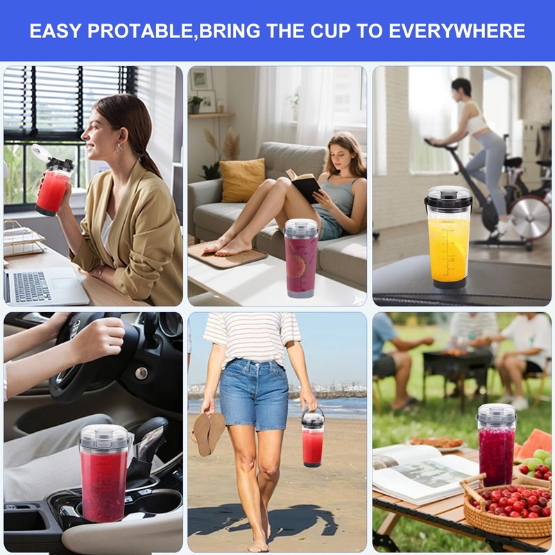 Replacement Blender Cup with Lid for Ninja Blast Portable Blender