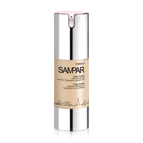 SAMPAR - Crazy Cream - Lightweight Moisturizing CC Cream with 24hr Hydration - ALL SKIN TYPES - Cruelty-Free Beauty Made In Paris (1 oz)