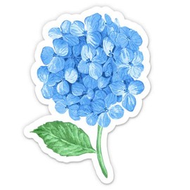 Blue Hydrangea - 5" Vinyl Sticker - for Car Laptop I-Pad - Waterproof Decal