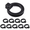 WEAVERBIRD Cabinet Knobs Flat Black Round Zinc Alloy Ring Pull