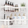 Sakugi Corner Shower Caddy - 2 Pack, Adhesive Shower Organizers,