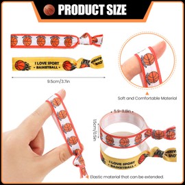 25 Pcs Balls Hair Ties,Baseball Hair Ties,Soccer Hair Accessories,Basketball Ribbon,Knotted Volleyball Headband, Bracelets Accessories for Girls,Women,Party,Sports Day (Basketball)