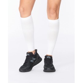 2XU Unisex X COMPRESSION CALF SLEEVES Compression Calf Sleeve White/White (WHT/WHT) L