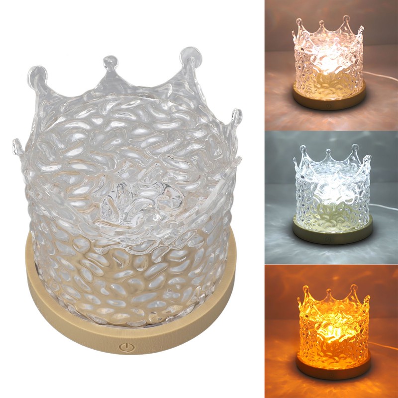 Wave Night Light 3 Colors 1000mAh USB Rechargeable Brightness Adjustable