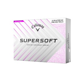 Callaway Golf Supersoft Golf Ball 2025, Pink Splatter