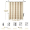 Siiluminisoy Beige Shower Curtain Farmhouse Shower Curtain Cotton Blend Striped