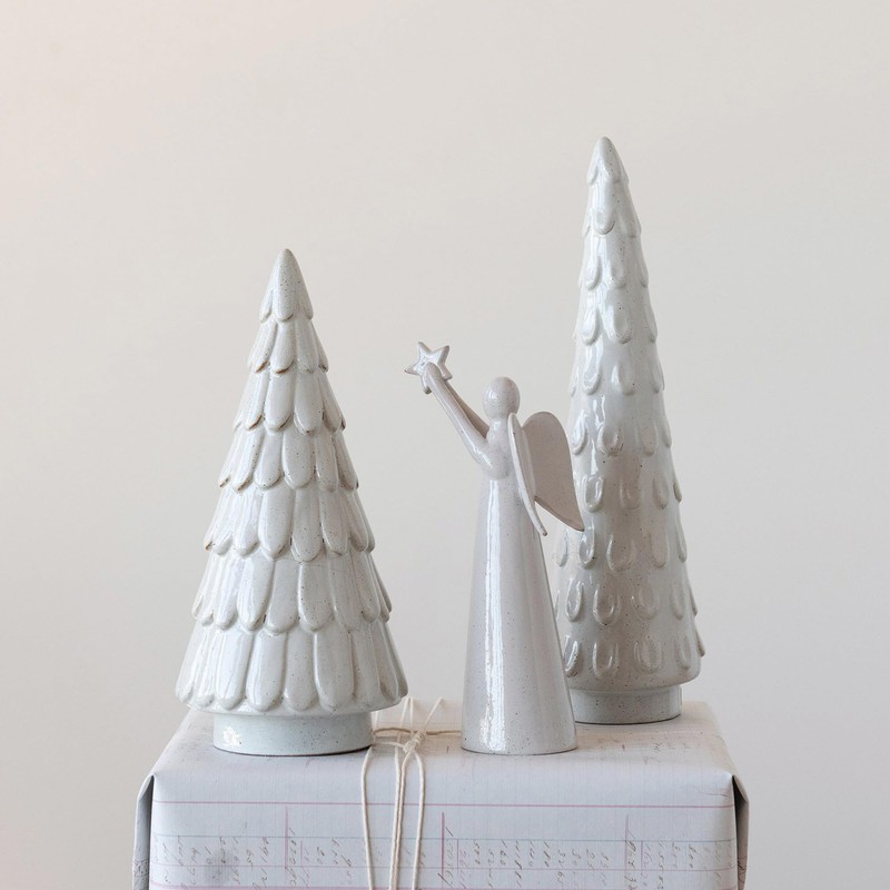 Creative Co-Op Figures and Figurines, Stoneware, Gray