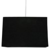 Contemporary and Stylish Jet Black Linen Fabric Rectangular Lamp Shade
