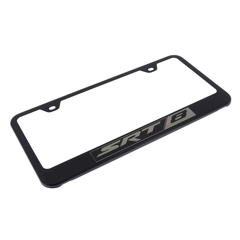 Au-TOMOTIVE Gold Laser Etched License Plate Frame for Dodge SRT8