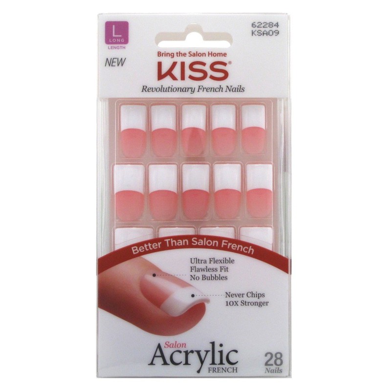 Kiss Salon Acrylic French Kit Team Player Long (2 Pack)