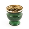 Berk KH-512 Incense Burner Brass Enamel Green
