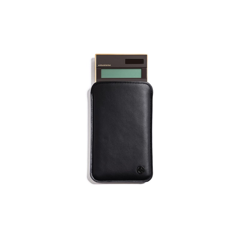 amadana LCA-704S-BR Electronic Calculator Sleeve Case Set (Brown) [Great Gift]