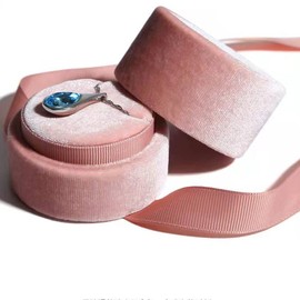 TIANYING Necklace Case Jewelry Gift Box Cute Pendant Box Compact Necklace Holder Bowknot Ribbon Pendant Case Wrapping Box Pink