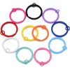 20 Pcs 30mm Multi-Colored Metal Flat Split Keyrings Keychain Rings