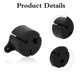 DONGKER 2 PCS Fishing Rod Fixed Balls,Silicone Fishing Rod Beam with 3 Size Grooves for Fishing Rod Jacket Undershirt Backpack