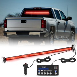 Nilight 144LED Traffic Advisor Strobe Light Bar with Controller Red Emergency Warning Lights Hazard Interior Front/Rear Windshield Flashing for Cars Plow Trucks Construction Vehicles