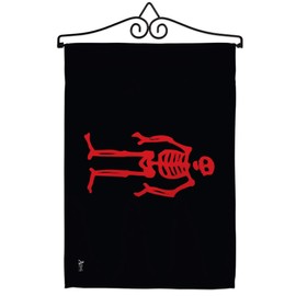 Edward Low Garden Flag Set Wall Hanger Coastal Pirate Ship Skull Treasure Map Carribean Jolly Blackbeard Jack Small Decorative Gift Yard House Banner Made In USA 13 X 18.5