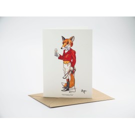 Bryn Parry 21st Century Fox hunting cartoon greeting card