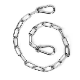 lasuroa Gate Chain Lock, 20 Inch Stainless Steel Gate Link Chain Lock with Both-Ended Carabiners Chain Link Gate Latches for Outdoor Fences, Pet Cages, Dog Horse Goat Cow Corral Supplies