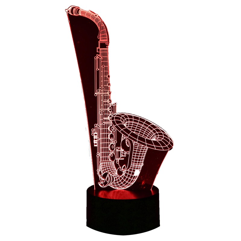 Saxophone - 3D LED LAMP Optical Illusion Light with 7