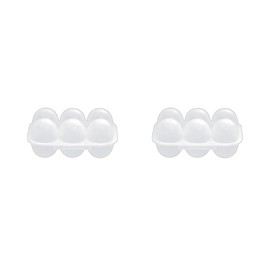 VONNST 6 Grid Eggs Holder Container, Pack of 2 Portable Eggs Tray Carriages Dispenser With Lid for Camping Picnics Travel Eggs Storage Box Leakproof