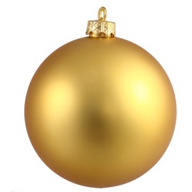 Vickerman 34842 - 3" Gold Matte Ball Christmas Tree Ornament (12 pack) (N590808DMV)