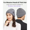 Zylioo Oversize Beanie Cap with Fleece Lining,XXL Women's Knitted Snow