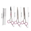 Pet Rabbit Grooming Scissors Stainless Steel Round Tip 4 in