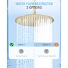 KINLIV 16 inch Brushed Gold Large Ceiling Rainfall Shower Head,