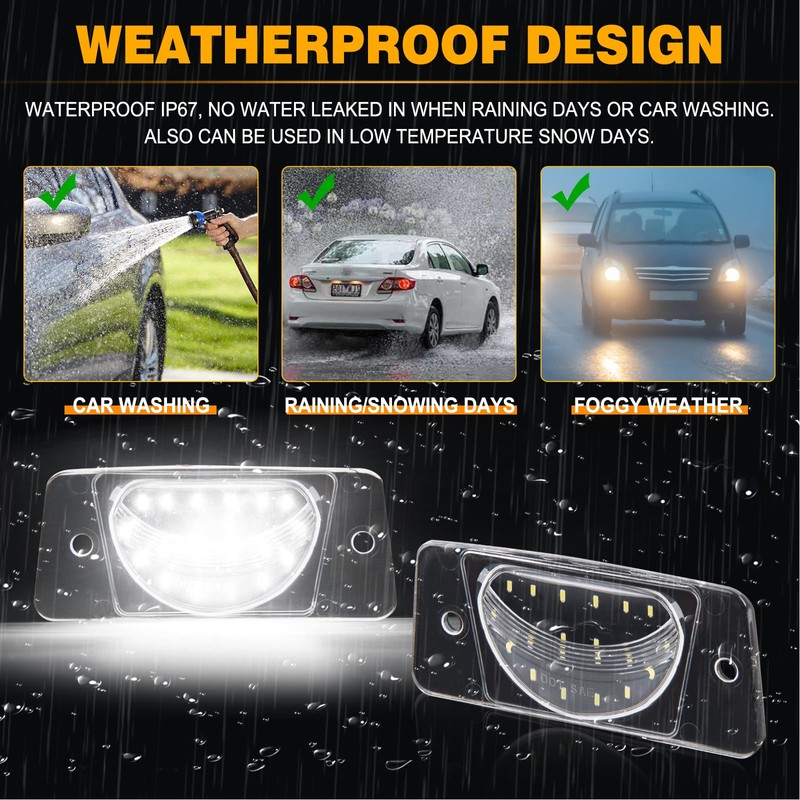 Gempro Led License Plate Light Tag Lamp Assembly Compatible with