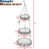 Simple Houseware Adjustable Metal Hanging Fruit Basket, Oblate, Black, 11"