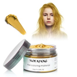 Gold Temporary Hair Color Wax - SOVONCARE Washable Hair Dye for Men & Women, All-Day Hold Disposable Hair Styling Clays for Party, Cosplay & Daily 4.23 oz