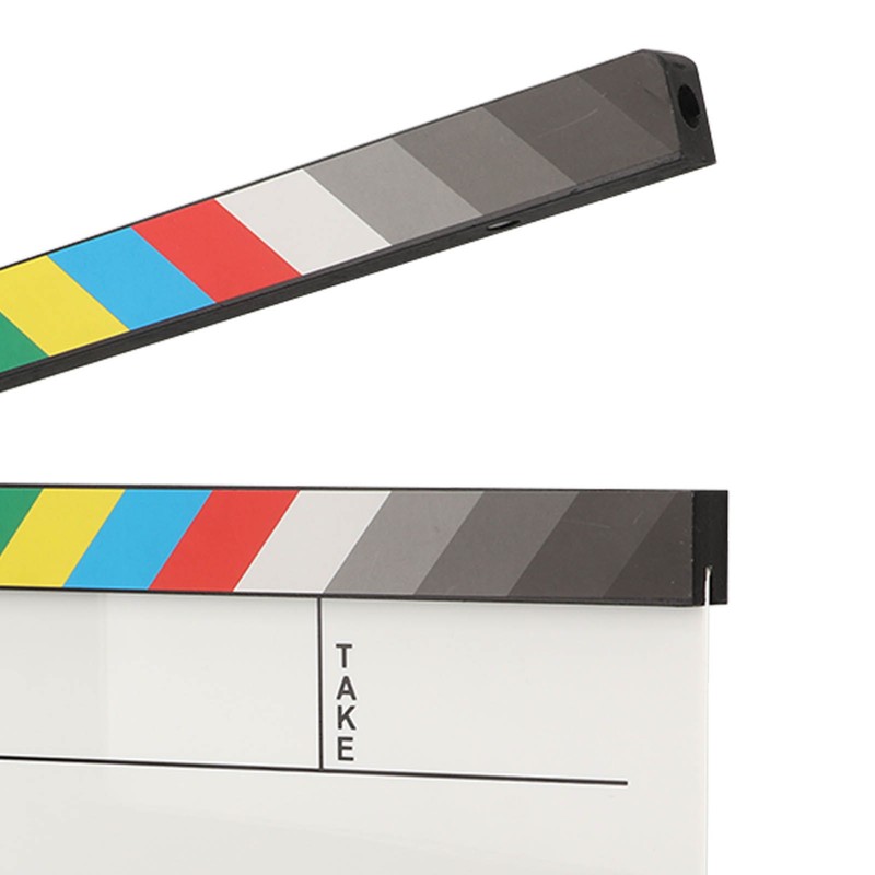 Acrylic Film Clapboard Professional Dry Erase Movie Props Clap Board