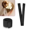 2 Pcs Black Reusable Hair Bun Maker, Donut Bun Maker